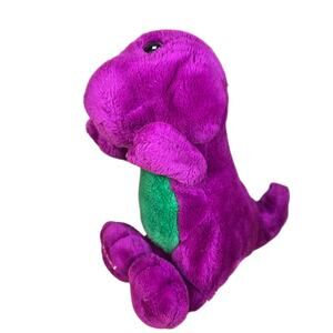 Vintage 1992 Barney Plush Lyons Group PBS 13" Purple Dinosaur 90s Kids Toys
